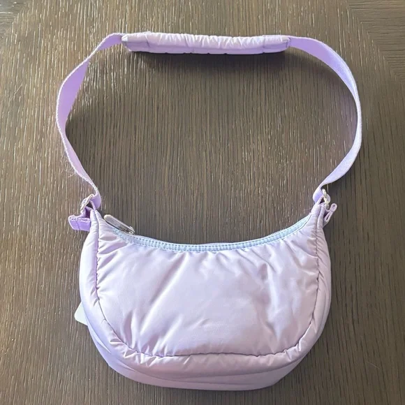 NWT LeSportsac Lavender Mini Shoulder Bag Nylon Crescent - Picture 3 of 4